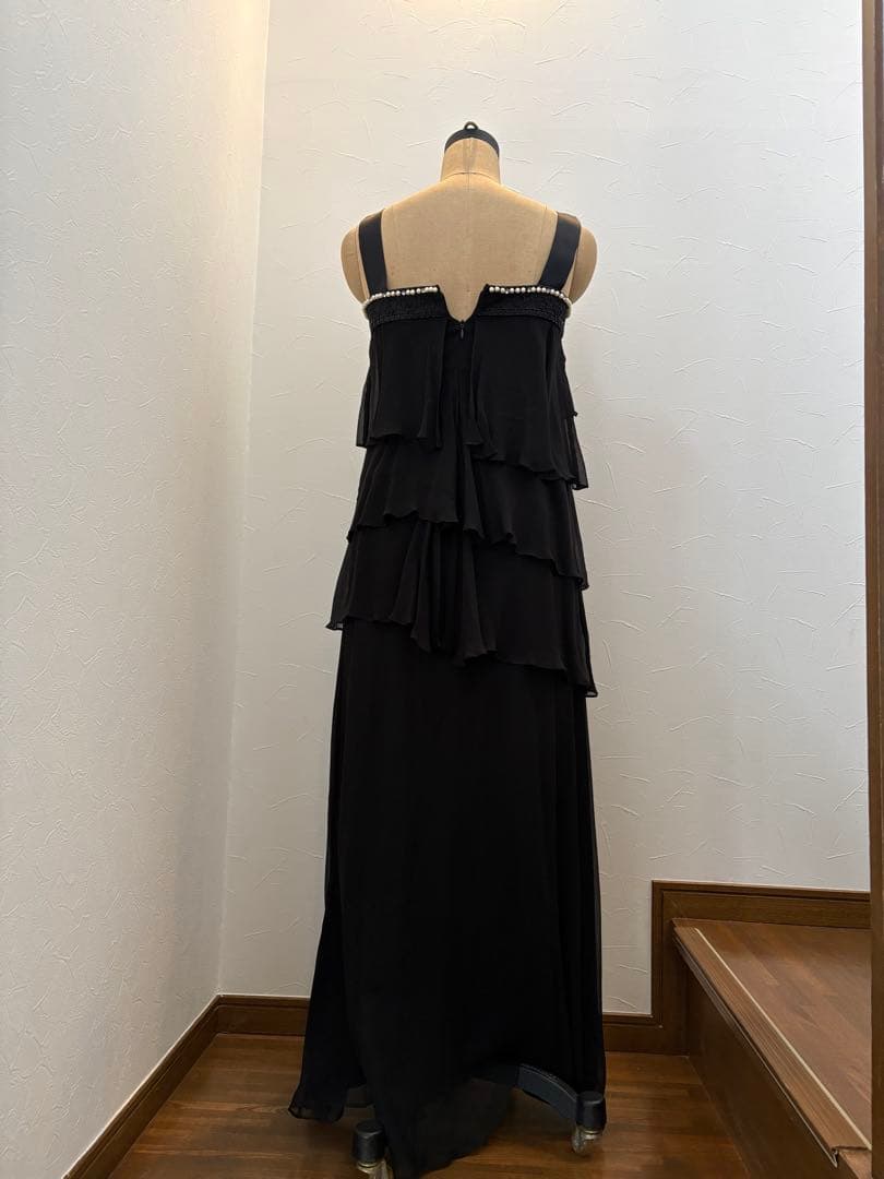 パーティドレスブラックロングドレス
