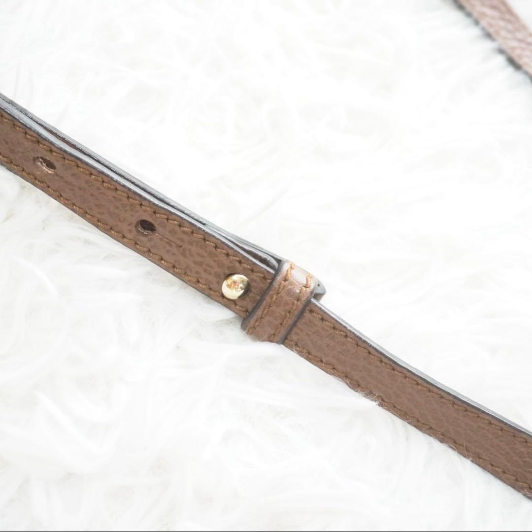 美品 グッチ GGキャンバス レザー ショルダーバッグ カメラバッグ