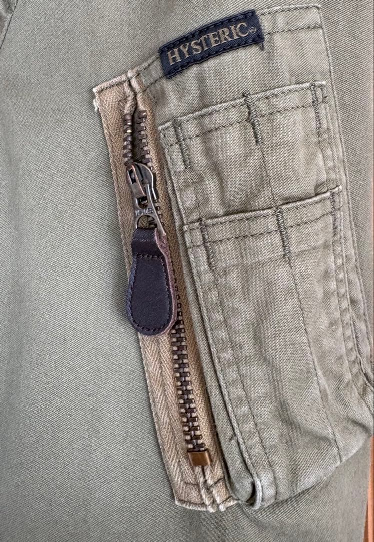 ヒステリックグラマー ミリタリー MA-1 ジャケット カーキL