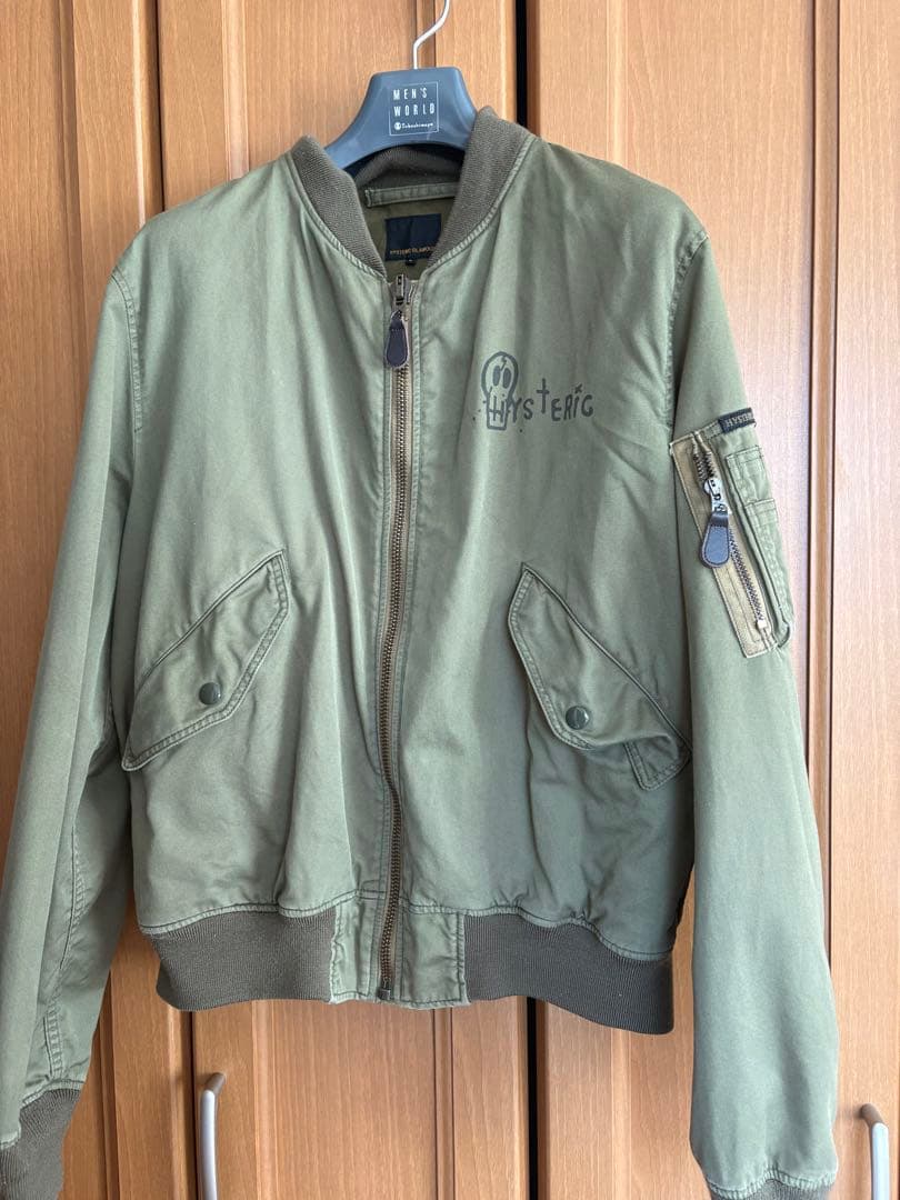 ヒステリックグラマー ミリタリー MA-1 ジャケット カーキL
