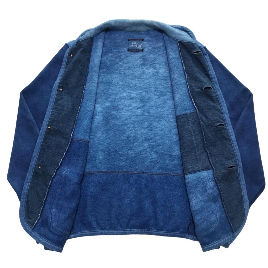 45R 藍職人 いろいろ ムラ染めパッチワーク カバーオール サイズ2