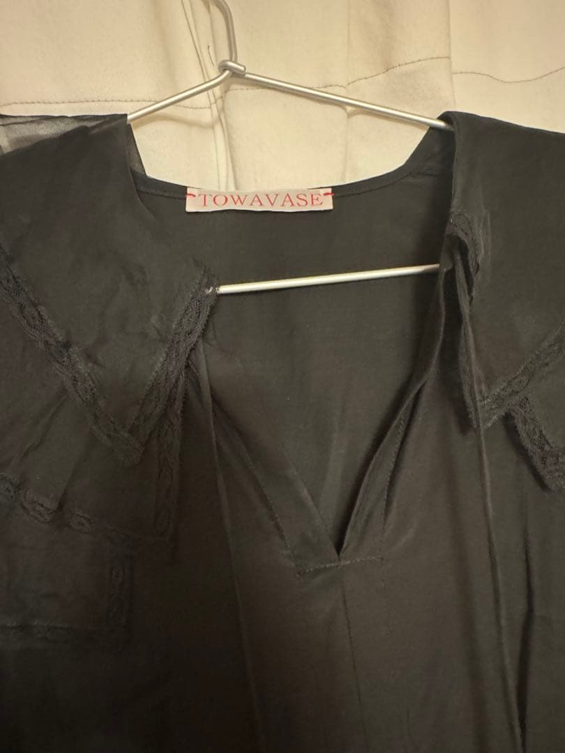 TOWAVASE ブラックロングドレス