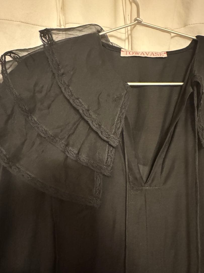 TOWAVASE ブラックロングドレス