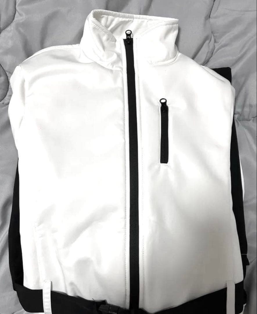 スキーウェア　ホワイト　オールインワン　ジャンプスーツ　スノボ　ウェア