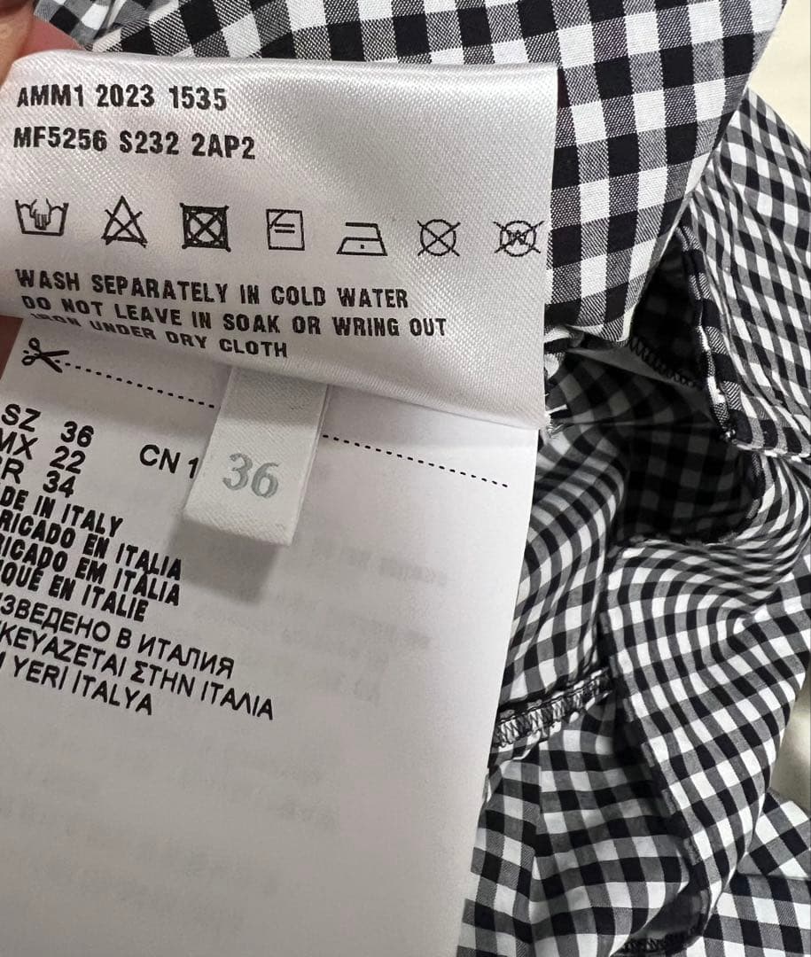 miumiu ミュウミュウ ギンガムチェックワンピース 36サイズ