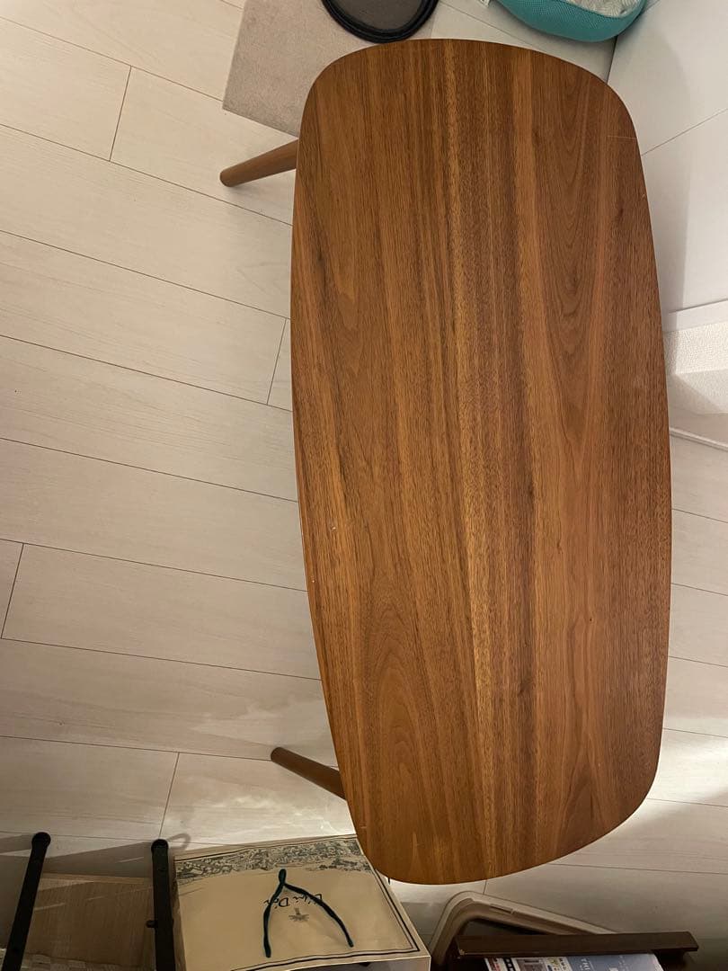 ブラウン楕円形センターテーブル