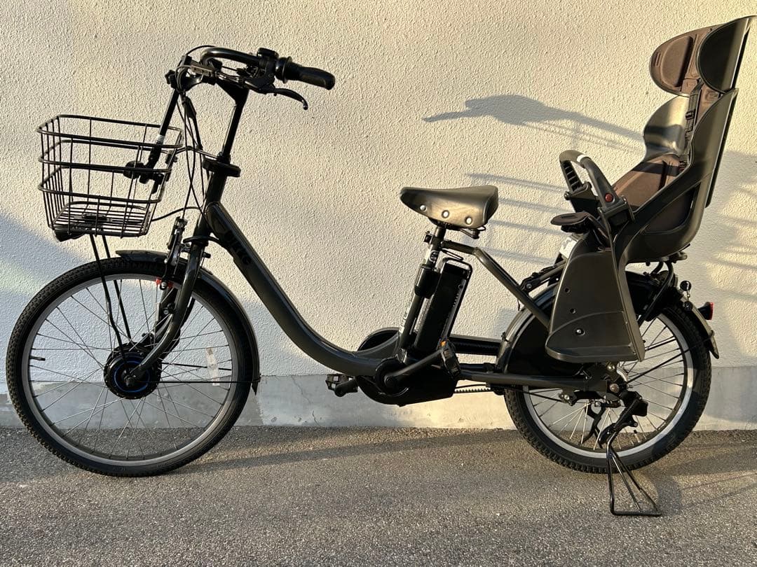 ビッケモブdd グレー 電動アシスト　子供乗せ　レインカバー付き　たのメル便対応