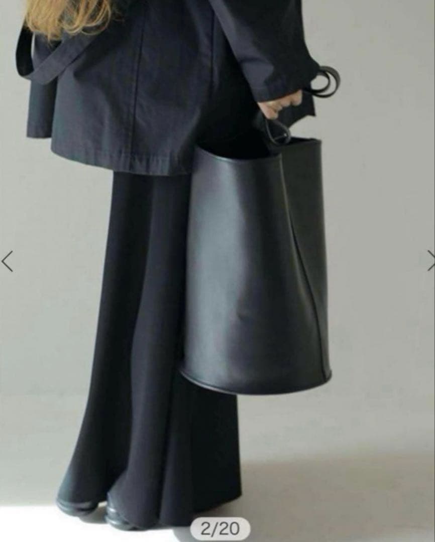 ETRE TOKYO ラムレザーバケットバッグ 完売品 ショルダー ブラック