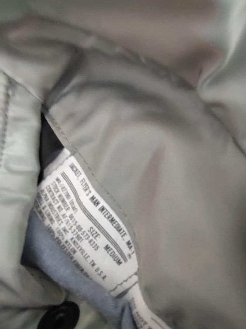 アルファ シルバー MA-1 90s　00s USA製