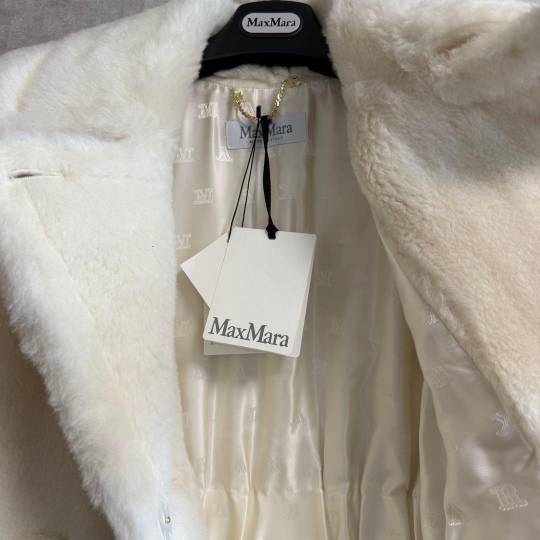 Max Mara NEWABAVOニューアバボ ベルト付き テディベア ケープ