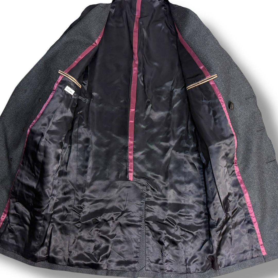 J6391 美品 ポールスミス ダブルチェスターコート チャコールグレー M