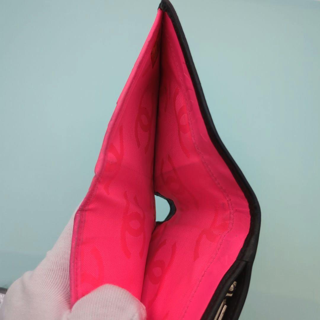 ✨美品✨CHANEL　カンボンライン　三つ折り　 　がま口　コンパクト財布