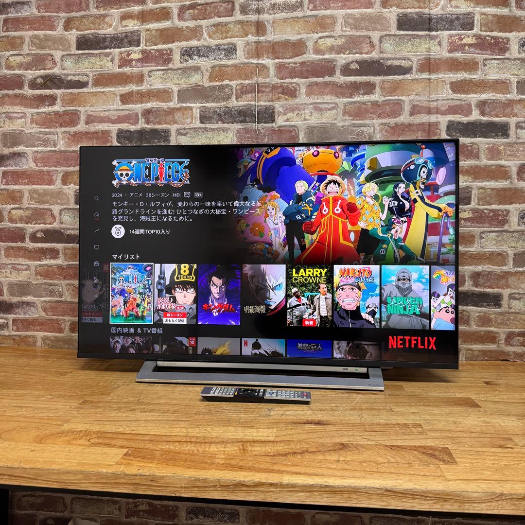 東芝 43V型 4Kチューナー搭載 液晶テレビ レグザ 43M520X W録画○