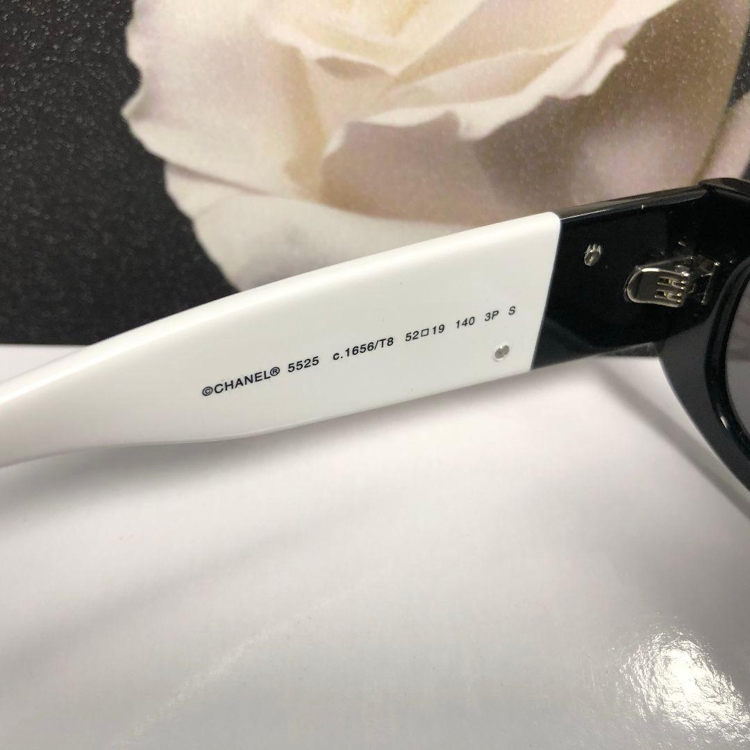 CHANEL ココマーク バイカラー サングラス ブラック×ホワイト