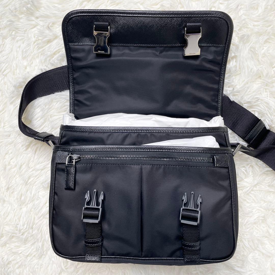 【現行品 未使用】プラダ Re-Nylon xサフィアーノ ショルダーバッグ