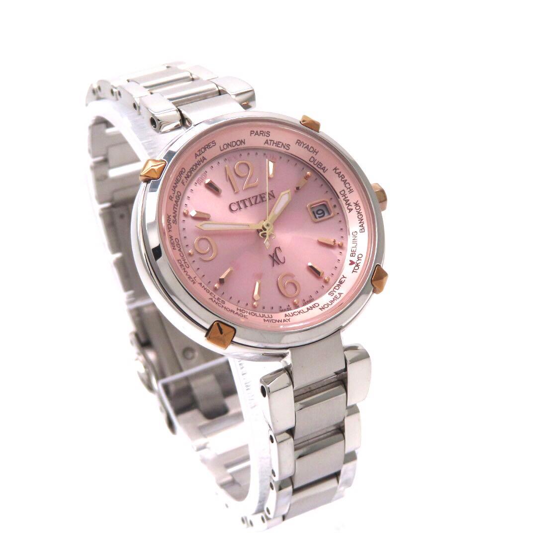 美品 EC1044 55W クロスシー 電波ソーラー シチズン 時計 ティタニア