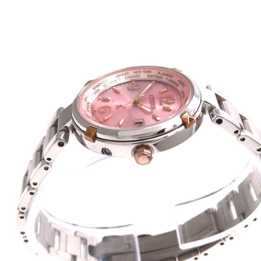美品 EC1044 55W クロスシー 電波ソーラー シチズン 時計 ティタニア