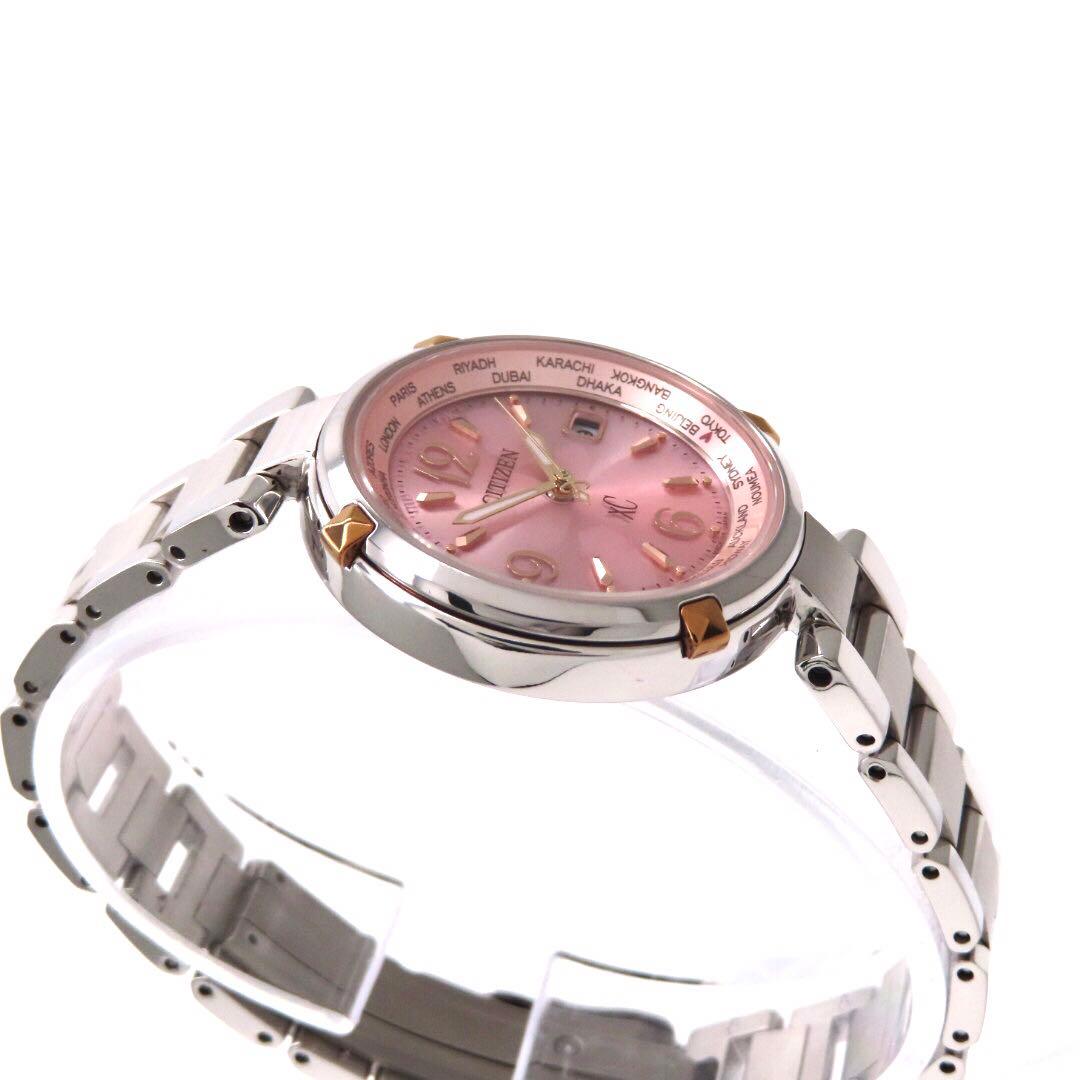 美品 EC1044 55W クロスシー 電波ソーラー シチズン 時計 ティタニア