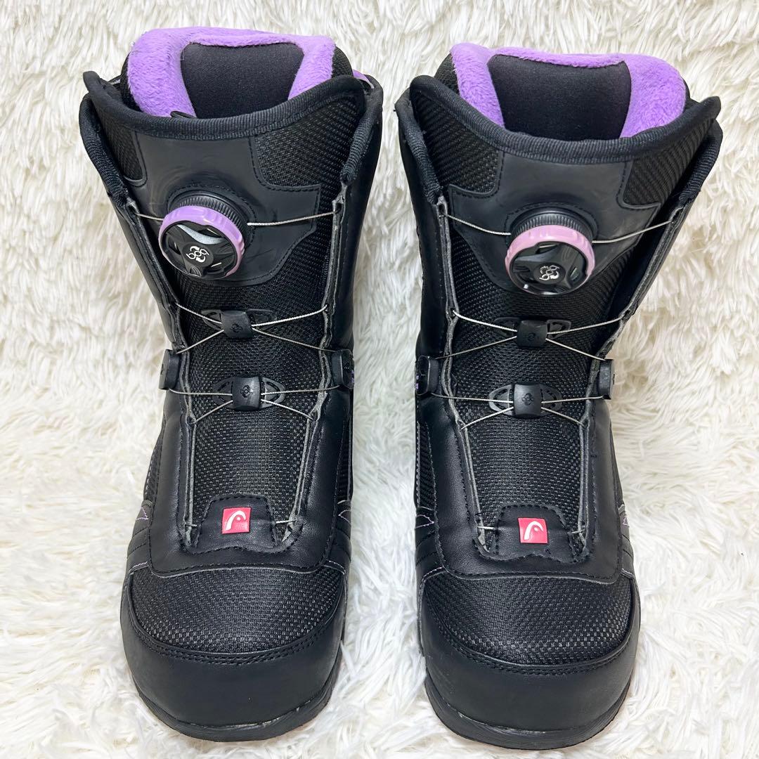 head スノーボードブーツ スノボ　24cm ブラック　パープル　レディース