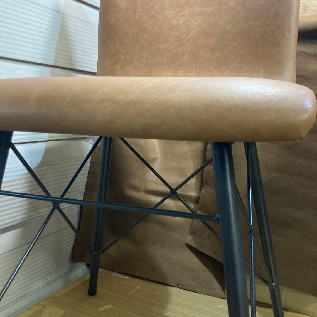 美品　ダイニングチェア　クラッシュゲートCrash Gate　キャメル