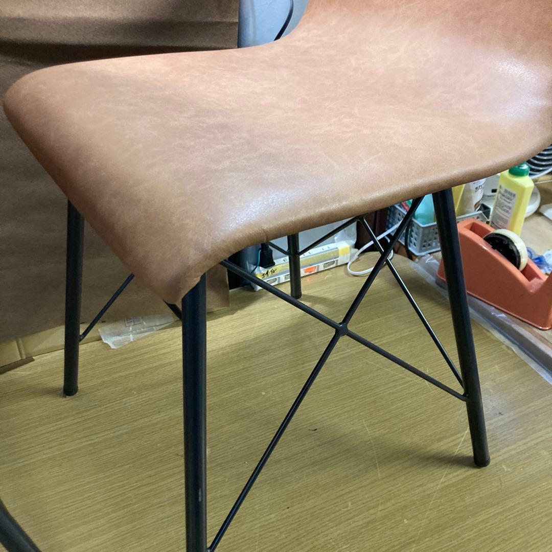 美品　ダイニングチェア　クラッシュゲートCrash Gate　キャメル