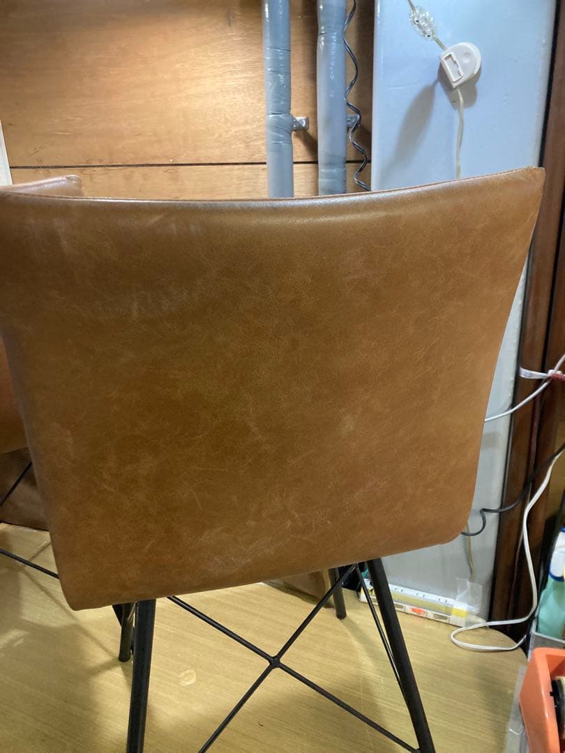 美品　ダイニングチェア　クラッシュゲートCrash Gate　キャメル