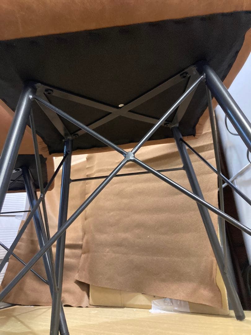 美品　ダイニングチェア　クラッシュゲートCrash Gate　キャメル