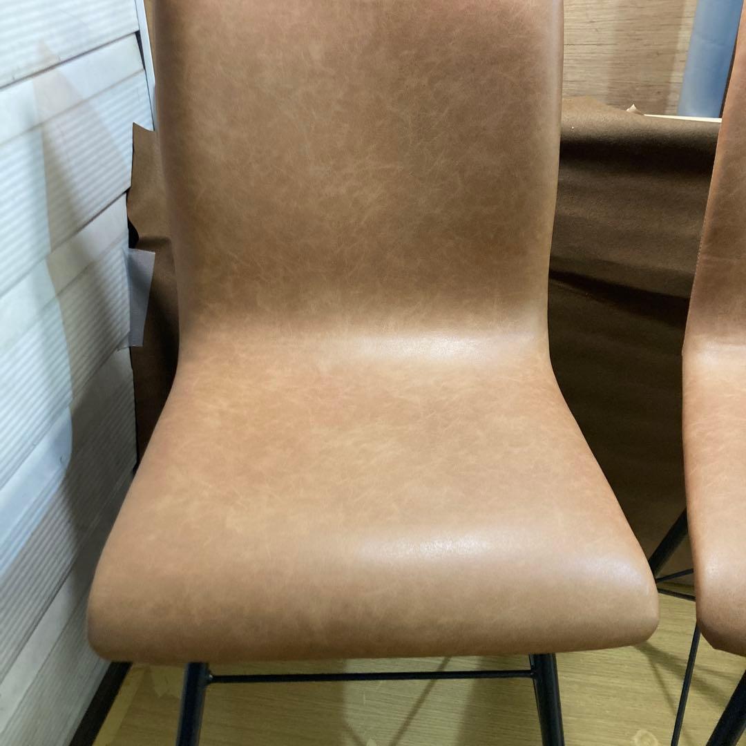 美品　ダイニングチェア　クラッシュゲートCrash Gate　キャメル