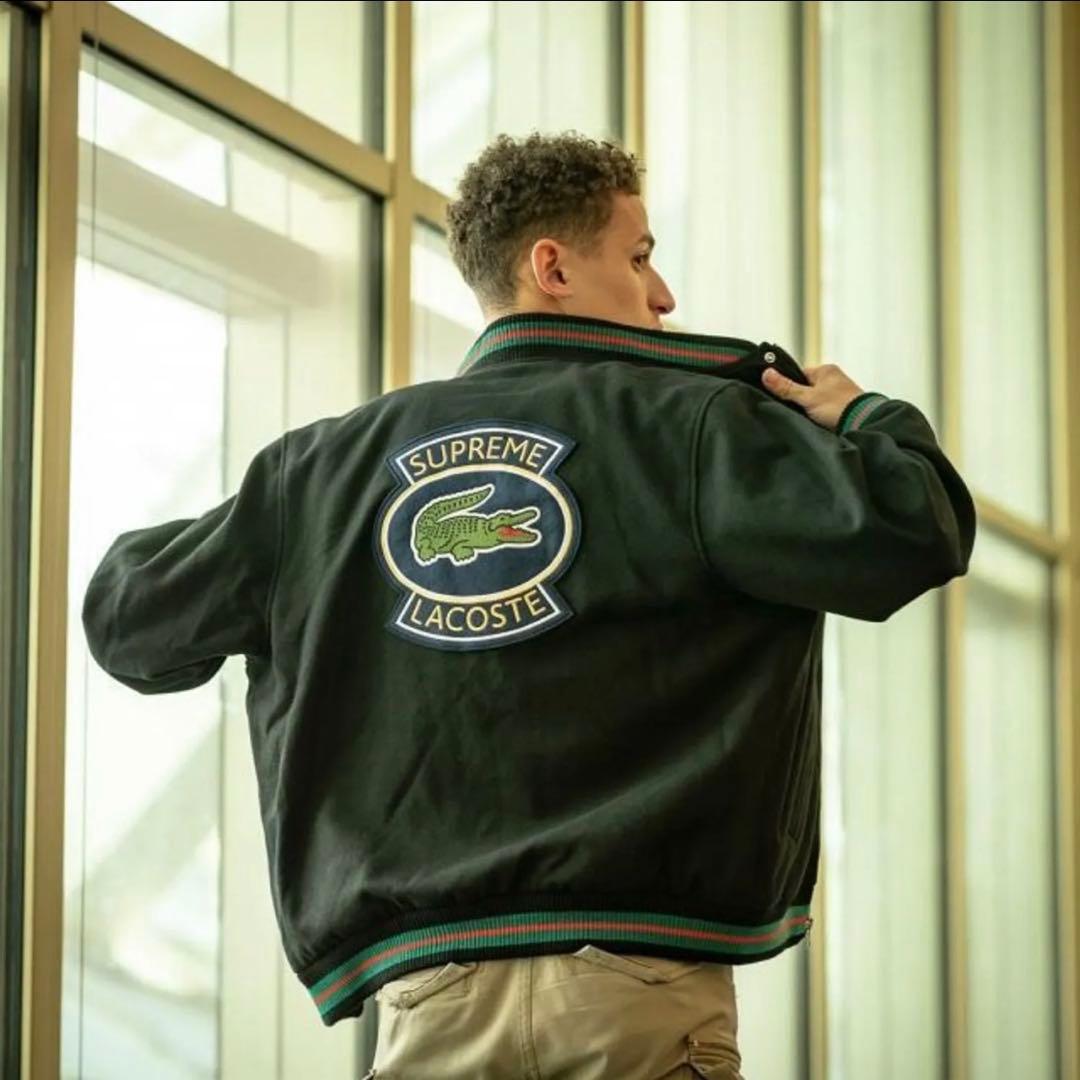 Supreme LACOSTE Wool Varsity Jacket サイズM