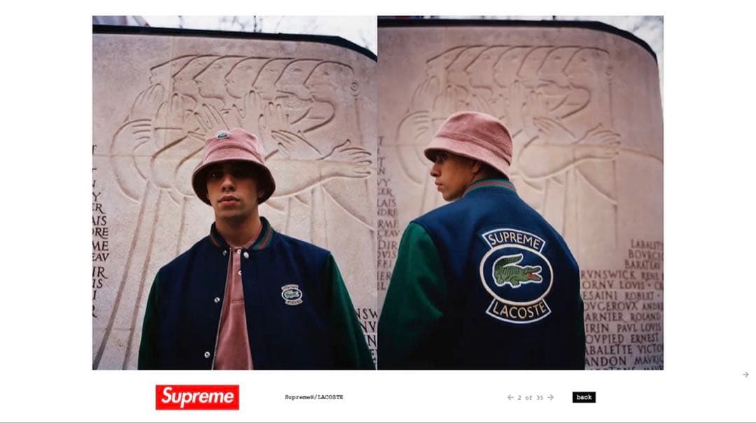 Supreme LACOSTE Wool Varsity Jacket サイズM