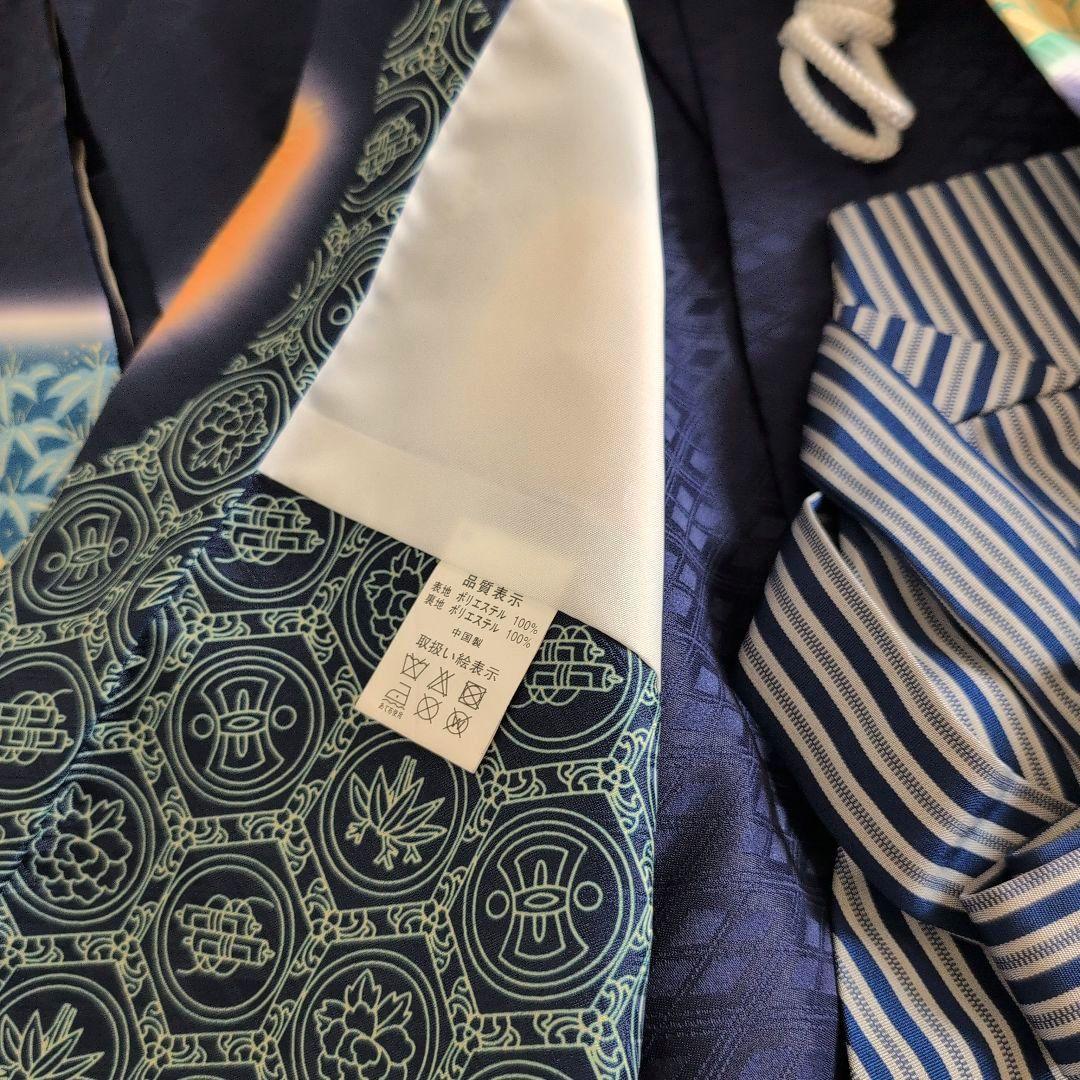 七五三　男の子　３歳　NAVY【羽織/着物/袴セット】