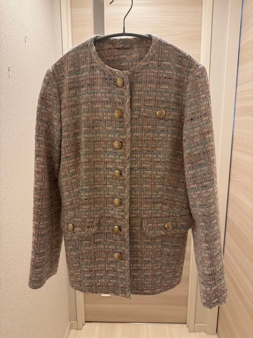 セルフォード ファンシーツイードロングジャケット