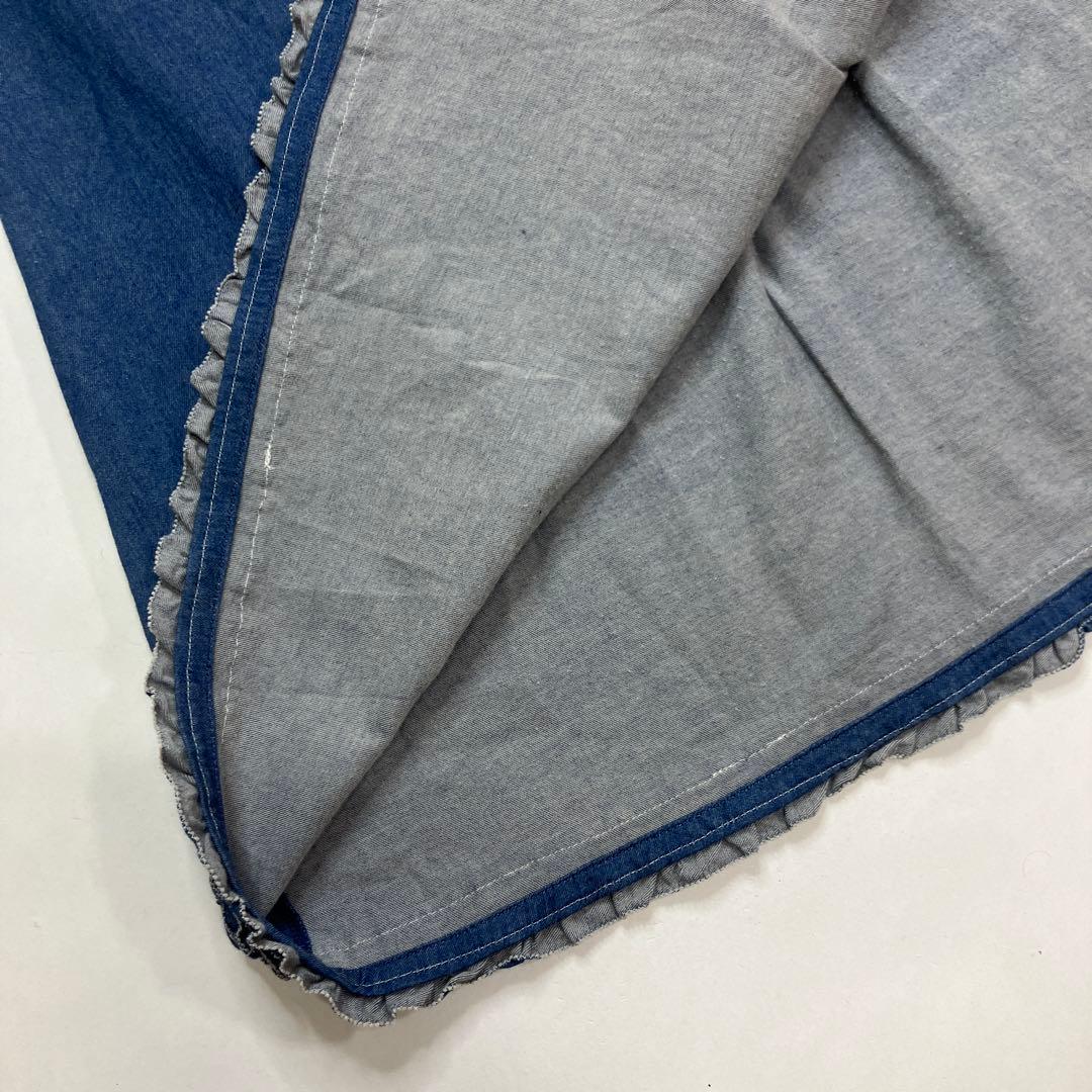 ピンクハウス ピコフリル使い ソフトデニムワンピース