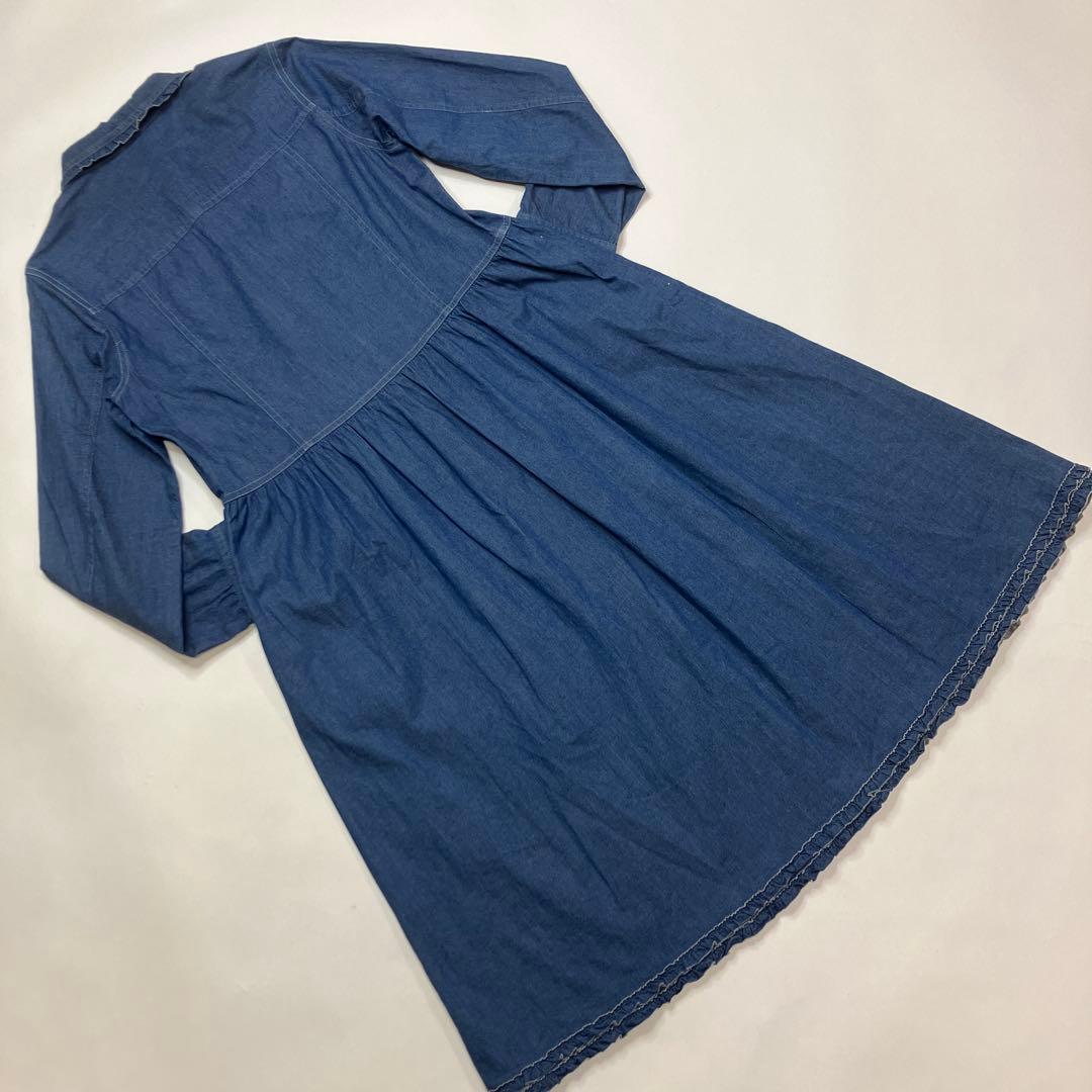 ピンクハウス ピコフリル使い ソフトデニムワンピース