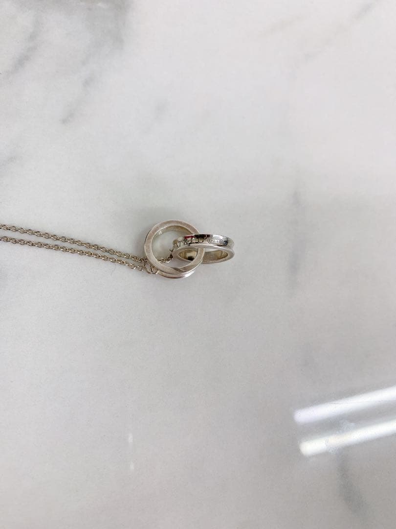 ＊Tiffany&co. 2連リングネックレス　 インターロッキング　1837