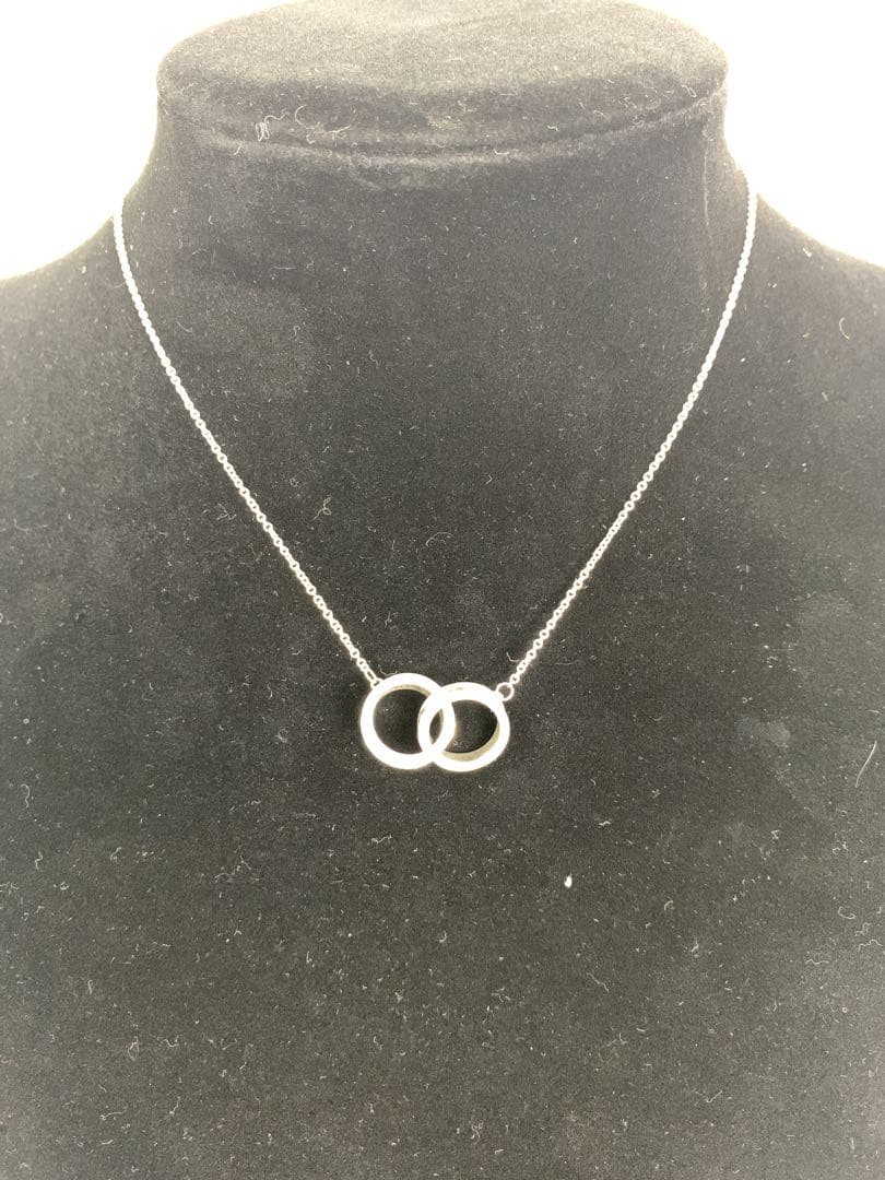 ＊Tiffany&co. 2連リングネックレス　 インターロッキング　1837
