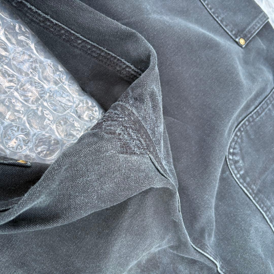 雰囲気抜群 90s メキシコ製 Carhartt ダブルニー ワークパンツ ブラ