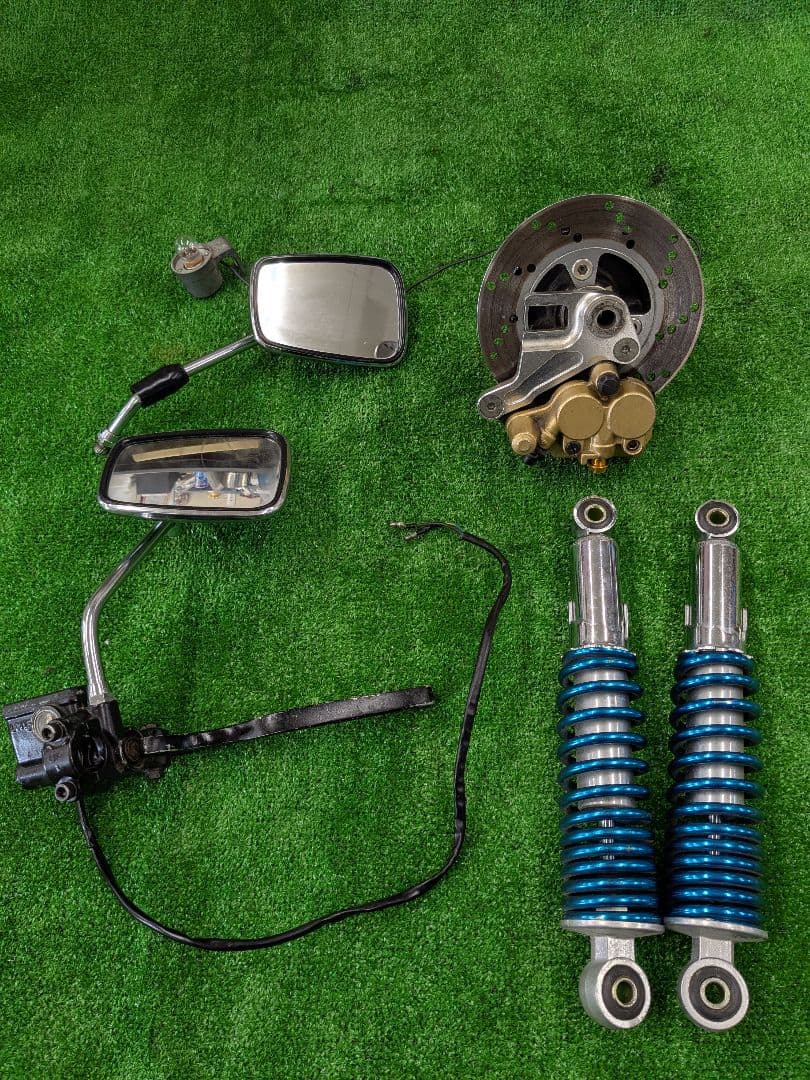 ラ*タ様 ホンダ モンキー中古 タケガワ Fディスク キャリパー Rサス青 Bマ