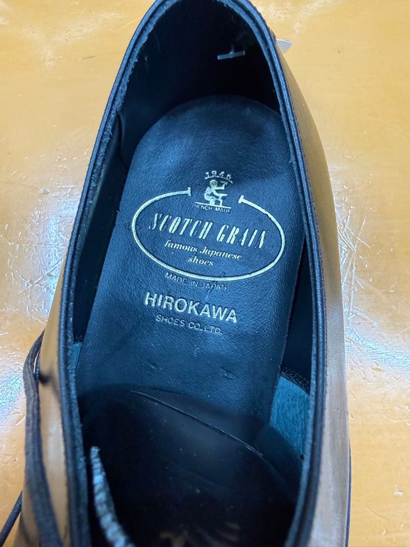 ヒロカワ製靴　黒　ビジネスシューズ25.5EEE