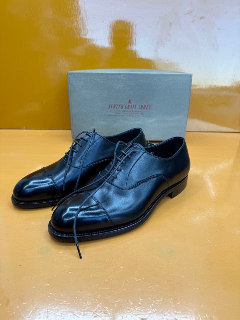 ヒロカワ製靴　黒　ビジネスシューズ25.5EEE