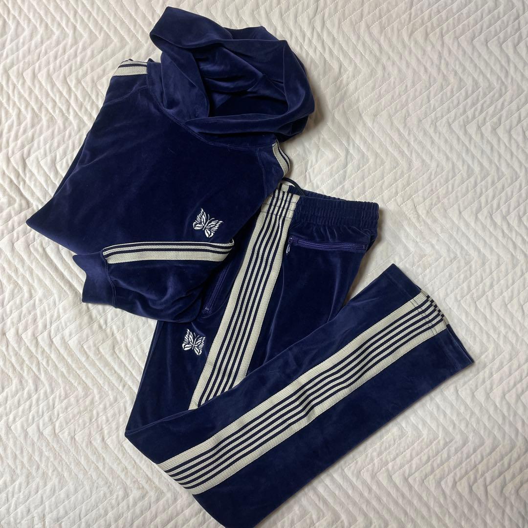 新品　Needls ベロアパーカーS トラックパンツ narrow XS セット