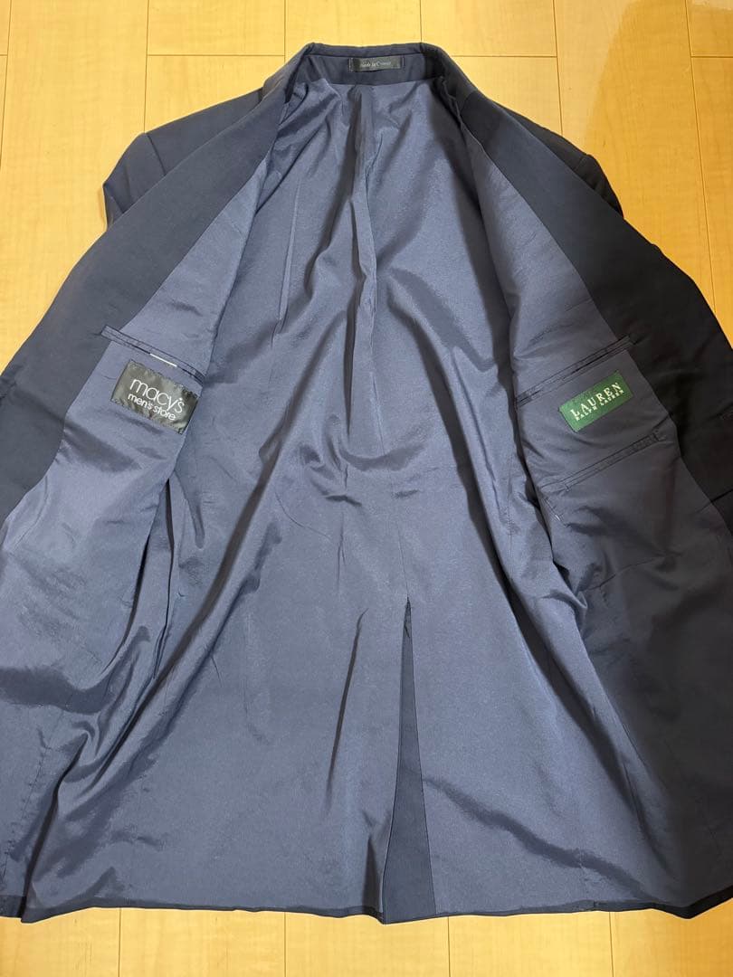 【美品】Ralph Lauren 紺ブレ カナダ製 ウール100%