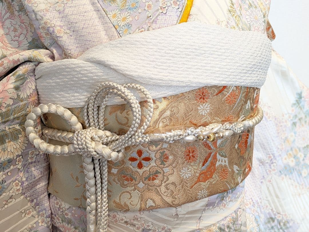 振袖フルセット 身丈161裄62 金彩 白系 逸品 成人式