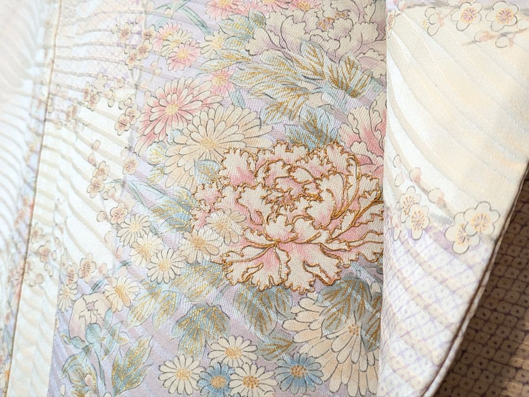 振袖フルセット 身丈161裄62 金彩 白系 逸品 成人式