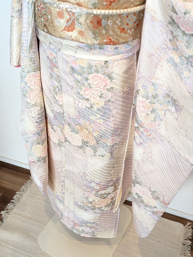 振袖フルセット 身丈161裄62 金彩 白系 逸品 成人式