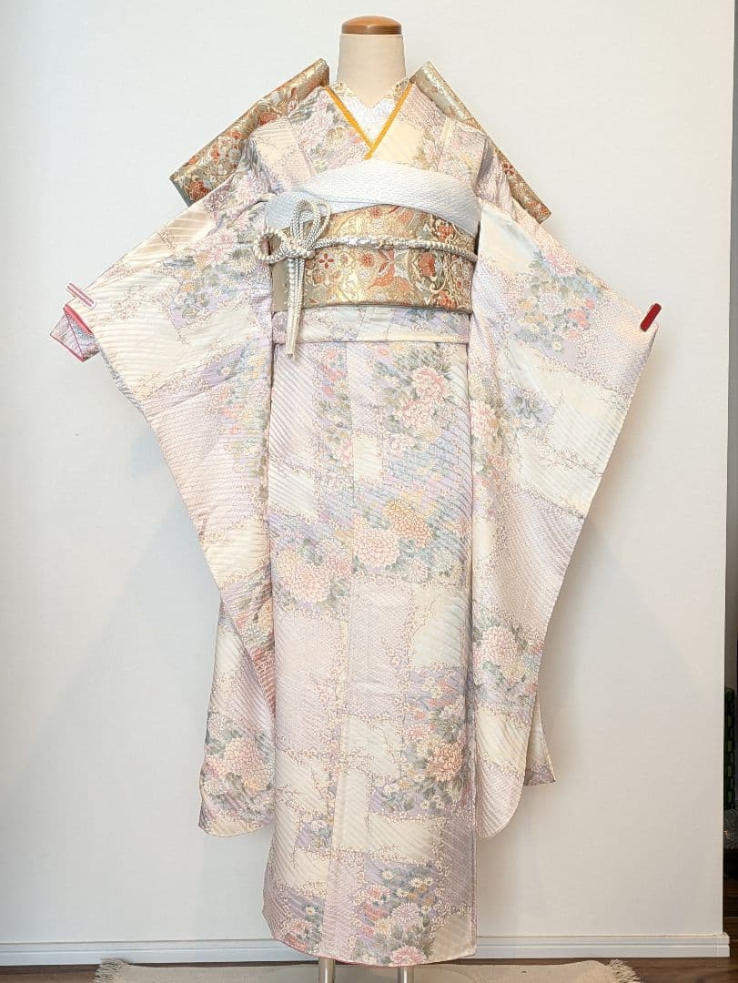 振袖フルセット 身丈161裄62 金彩 白系 逸品 成人式