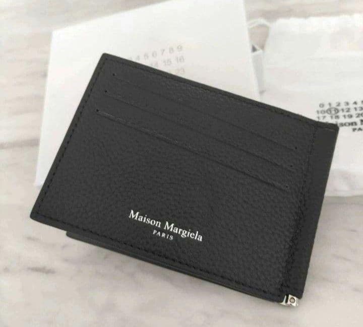 レザー マネークリップ メゾンマルジェラ mm6 二つ折り財布 ウォレット