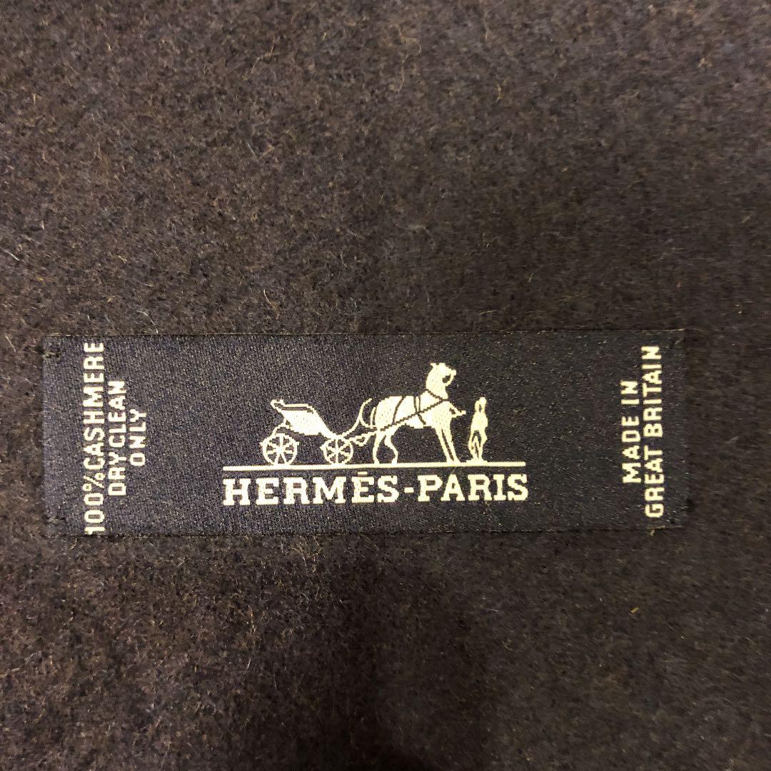 【未使用】HERMES 100%カシミア厚手大判ストール