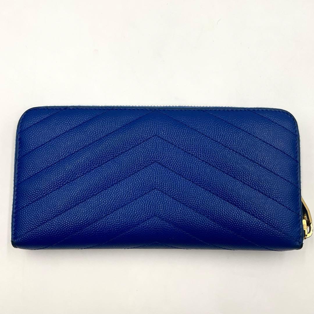 SAINT LAURENT 長財布 ラウンドファスナー カサンドラ ゴールドロゴ