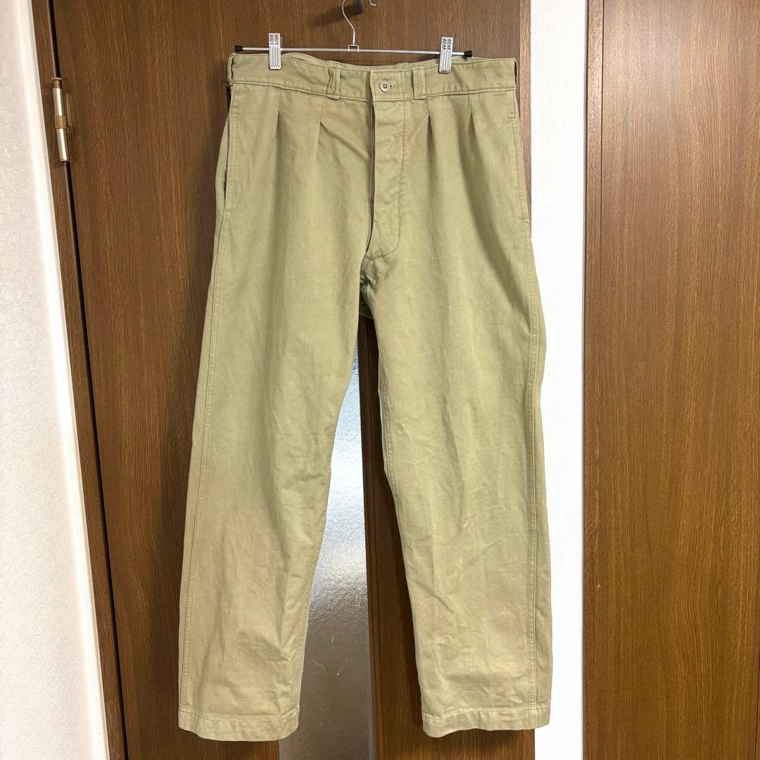 【ビンテージ】フランス軍 french army M52 パンツ チノ　実物